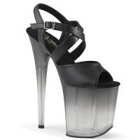 FLAMINGO-822T vegane Pleaser High-Heels Plateausandaletten schwarze Tönung