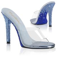 GALA-01DMM Fabulicious vegan high heels platform clear baby blue two tone rhinestones
