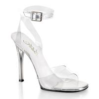 GALA-06 elegante Fabulicious High-Heels Wickelriemchen Sandaletten transparent