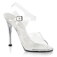 GALA-08 Fabulicious High-Heels Knöchelriemchen Sandaletten transparent