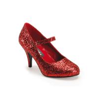 Sale GLINDA-50G Funtasma edle Damen Mary Jane Riemchen Pumps rot funkelnden Glitter 36