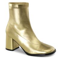 GOGO-150 bequeme Funtasma Damen Gogo Stiefeletten gold Stretchmaterial