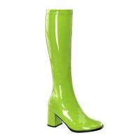 GOGO-300 bequeme Funtasma Damen Stretchstiefel Boots limonen grün Lack