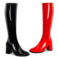 GOGO-300HQ Funtasma zweifarbige Damen Stiefel Blockabsatz schwarz rot Lack