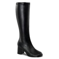 GOGO-300WC extraweite Funtasma Damen Stretchstiefel Boots schwarz Lederoptik