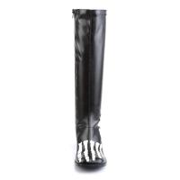 GOGO-300XRAY Funtasma Damen Stretchstiefel Boots schwarz matt weiß Röntgenprint