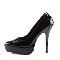 Sale INDULGE-520 Devious Damen High-Heels Plateaupumps schwarz Lack 41