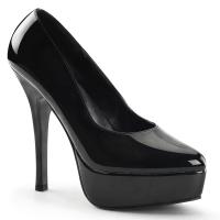 Sale INDULGE-520 Devious Damen High-Heels Plateaupumps schwarz Lack 41