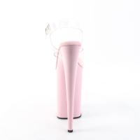 Sale INFINITY-908 Pleaser vegan high heels platform ankle strap sandal clear baby pink 39