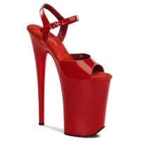 INFINITY-909 Pleaser sexy ankle strap platform sandal red patent