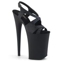 INFINITY-930 Pleaser Damen High Heels Slingback Sandaletten schwarz Lederoptik