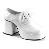 Sale JAZZ-02 Funtasma Herren Disco Blockabsatz Schuhe weiß Lack Größe 46-47