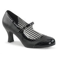 Sale JENNA-06 Pleaser Pink Label vegane Lochmuster Damen Riemchen Pumps schwarz Lederlook Lack 41