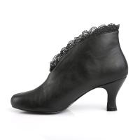 Sale JENNA-105 Pleaser Damen Schlüpf Stiefeletten spitze schwarz Lederoptik 43