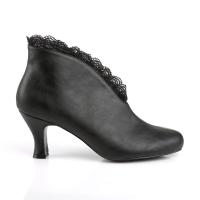 Sale JENNA-105 Pleaser Damen Schlüpf Stiefeletten spitze schwarz Lederoptik 43