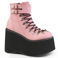 KERA-21 DemoniaCult platform ankle boot adjustable ankle cuff babypink black