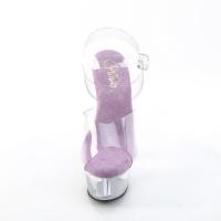 KISS-208 Pleaser Damen High-Heel Plateausandaletten transparent lavendel günstig