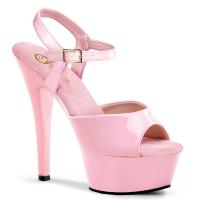 KISS-209 Pleaser Damen High-Heels Plateausandaletten babypink Lack