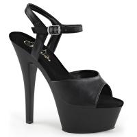 KISS-209 Pleaser high heels platform sandal black matte