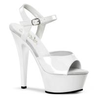 KISS-209 Pleaser high heels platform sandal white patent