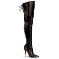 LEGEND-8899 Pleaser high heels thigh boots black leather