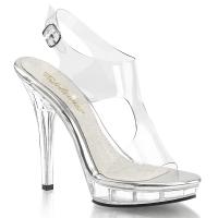 LIP-107 Fabulicious High-Heels Slingback Cutout Plateausandaletten transparent