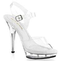 Sale LIP-108 Fabulicious High-Heels Plateausandaletten transparent mit Lederinnensohle 38