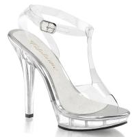 LIP-118 erotische Fabulicious High-Heels T-Riemchen Sandaletten transparent