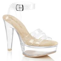 MARTINI-505 Fabulicious vegan high heels ankle strap sandal clear cream jelly band