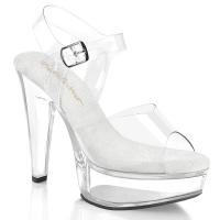 MARTINI-508 Fabulicious vegan ladies high heels ankle strap sandal clear