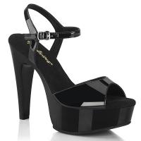 MARTINI-509 Fabulicious vegan ladies high heels ankle strap sandal black patent