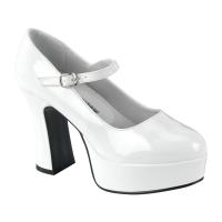 Sale MARYJANE-50 Funtasma High-Heels Damen Plateau Riemchenpumps weiß Lack 39