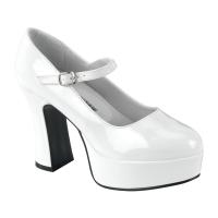 Sale MARYJANE-50 Funtasma High-Heels Plateau Riemchenpumps weiß Lack Gr 36