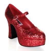 Sale MARYJANE-50G chice Funtasma High-Heels Damen Plateau Riemchenpumps rot Glitter 40