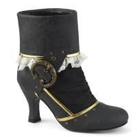 MATEY-115 Funtasma Stiefeletten distressed Lederoptik schwarz gold Dekor