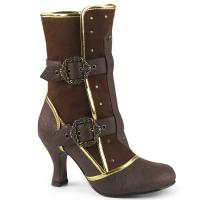 Sale MATEY-205 Funtasma Damen Stiefeletten braun Goldverzierungen Totenkopf 40