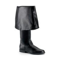MAVERICK-2045 Funtasma Herren Piraten Stiefel Glockenform schwarz Lederoptik