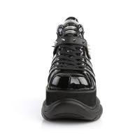 Sale NEPTUNE-100 DemoniaCult platform lace-up shoe black silver glitter uv reactive 41