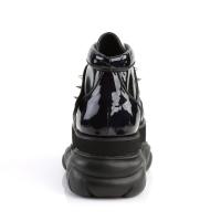Sale NEPTUNE-100 DemoniaCult platform lace-up shoe black silver glitter uv reactive 41