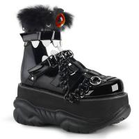 NEPTUNE-150 DemoniaCult Unisex Monster Bootie Käfigsandaletten schwarz mit Auge
