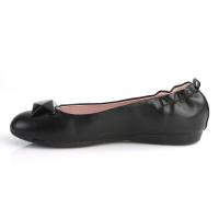 Sale OLIVE-08 Pin Up Couture Damen Ballerinas elastische Ferse schwarz Lederoptik 38