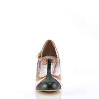Sale PEACH-03 Pin Up Couture Damen Riemchen Pumps Multi Color babypink Größe 36