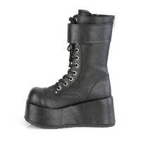 Sale PETROL-150 DemoniaCult Damen Keilplateau Stiefel schwarz Lederlook Zipper 40