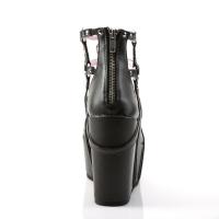 Preview: Sale POISON-25-1 DemoniaCult Damen Plateaupumps Käfigstil Pentagramm schwarz matt 39