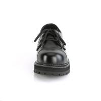 Sale RIOT-03 DemoniaCult klassische Herren Schnürschuhe schwarz Echtleder 43