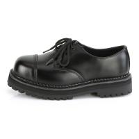 Sale RIOT-03 DemoniaCult klassische Herren Schnürschuhe schwarz Echtleder 43