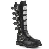 Sale RIOT-21MP DemoniaCult vegan unisex men women steel toe knee boot black matte 40
