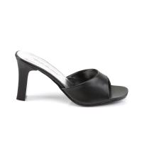 Sale ROMANCE-301-2 Fabulicious Damen Pantoletten schwarz matt mit rechteckigen Absatz 36