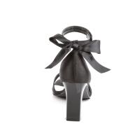 Sale ROMANCE-372 chice Pleaser Pink Label Damen Riemchen-Sandaletten schwarz Satin Strass 40