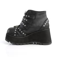 Sale SCENE-30 DemoniaCult Damen Plateau Stiefeletten Totenkopf Schnallen schwarz matt 39
